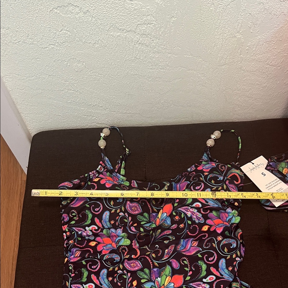 #1578** Nicole Miller Studio Colorful Floral Swimsuit/Sarong. Make An Offers - Picture 7 of 14